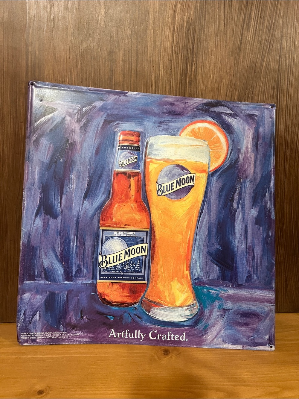 Blue Moon Metal Beer Sign